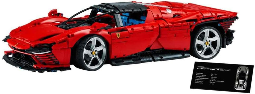 LEGO Technic Ferrari Daytona SP3, Czerwony Model Supersamochodu do Zbudowania, Skala 1:8, Kolekcjonerski Prezent dla Mężczyzn i Kobiet, Ostateczny Koncept Samochodu 42143