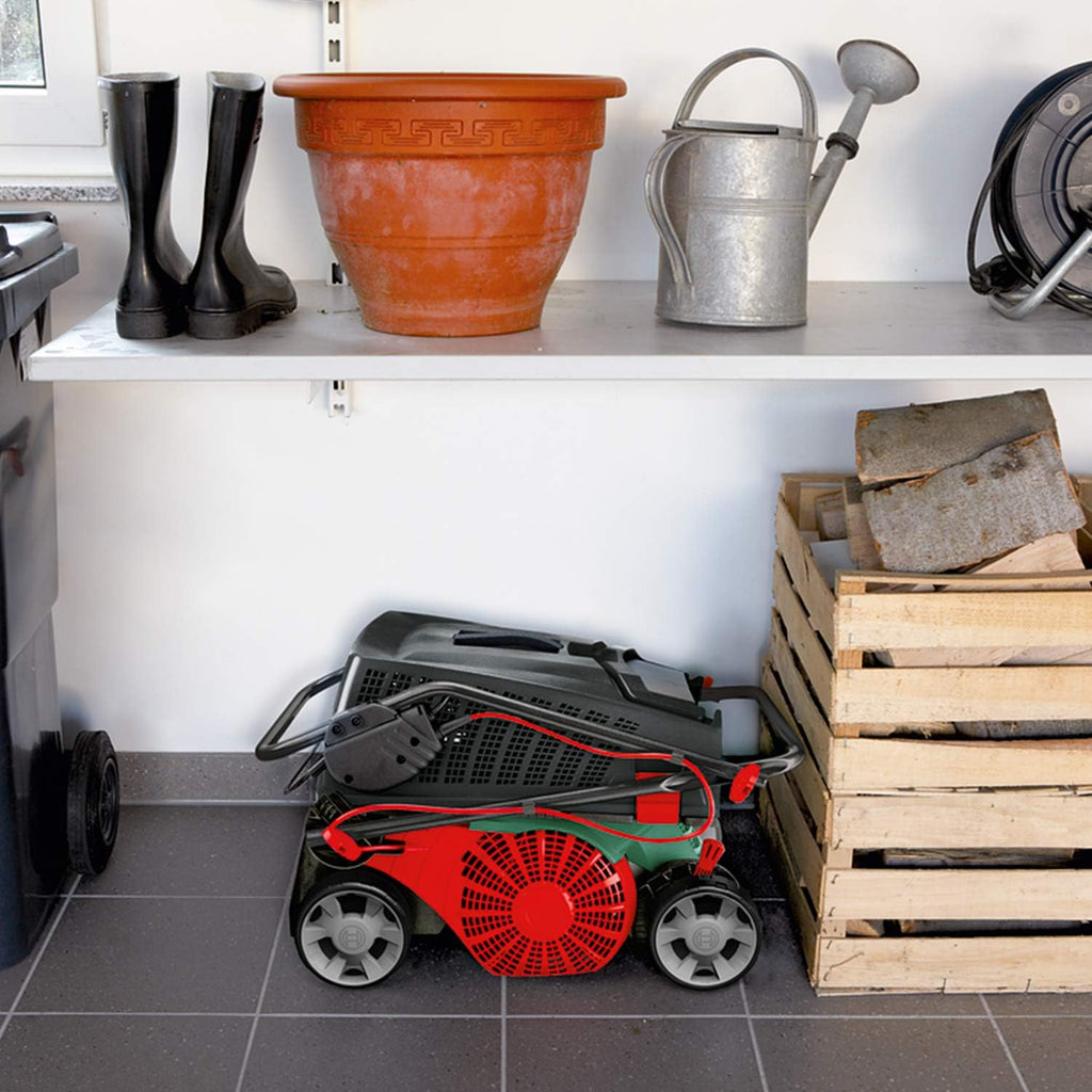 Bosch elektryczny wertykulator UniversalVerticut 1100 (1100 W, szerokość robocza: 32 cm, pojemność pojemnika na odpady: 50 l, w kartonie), nowy design klasyczna zieleń