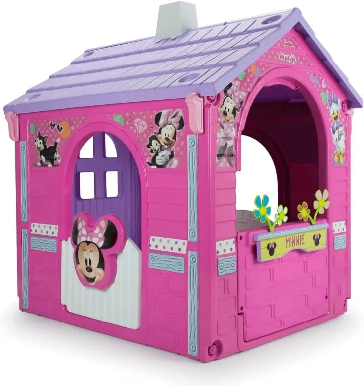 Domek Ogrodowy dla Dzieci Minnie Mouse – Zabawkowy Domek dla Dzieci 3 lata 4 lata 5 lat 6 lat z Drzwiami + Oknami i Realistycznymi Detalami – INJUSA