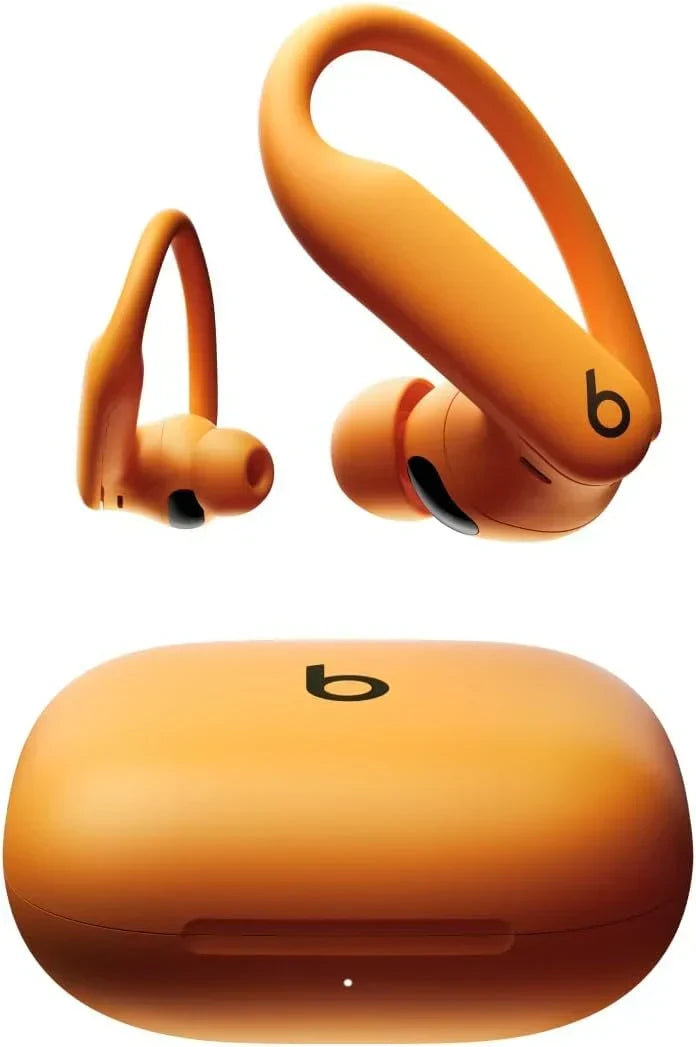 Bezprzewodowe słuchawki douszne Bluetooth Beats PowerBeats Pro 2 – aktywna redukcja szumów, klasa wodoodporności IPX4, do 45 godzin pracy z etui ładującym, kompatybilne z Apple i Android – elektryzujący pomarańcz