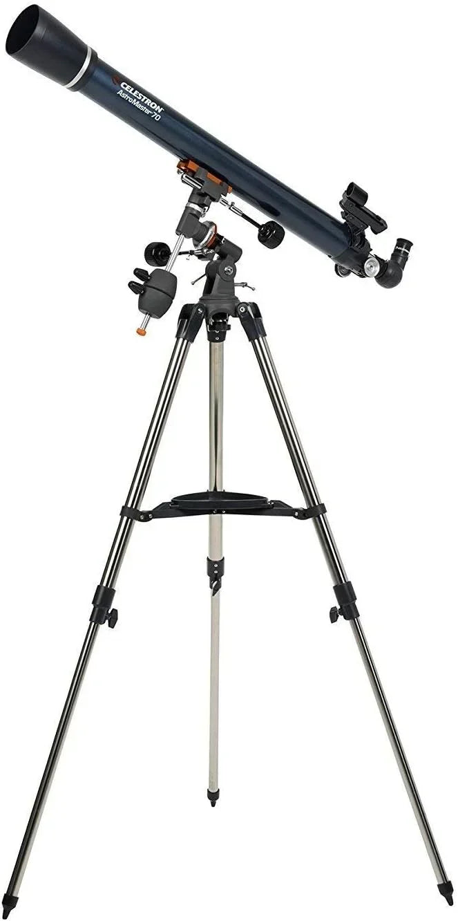 Celestron 31051 AstroMaster 130EQ, Teleskop zwierciadłowy Newtona z napędem silnikowym, granatowy
