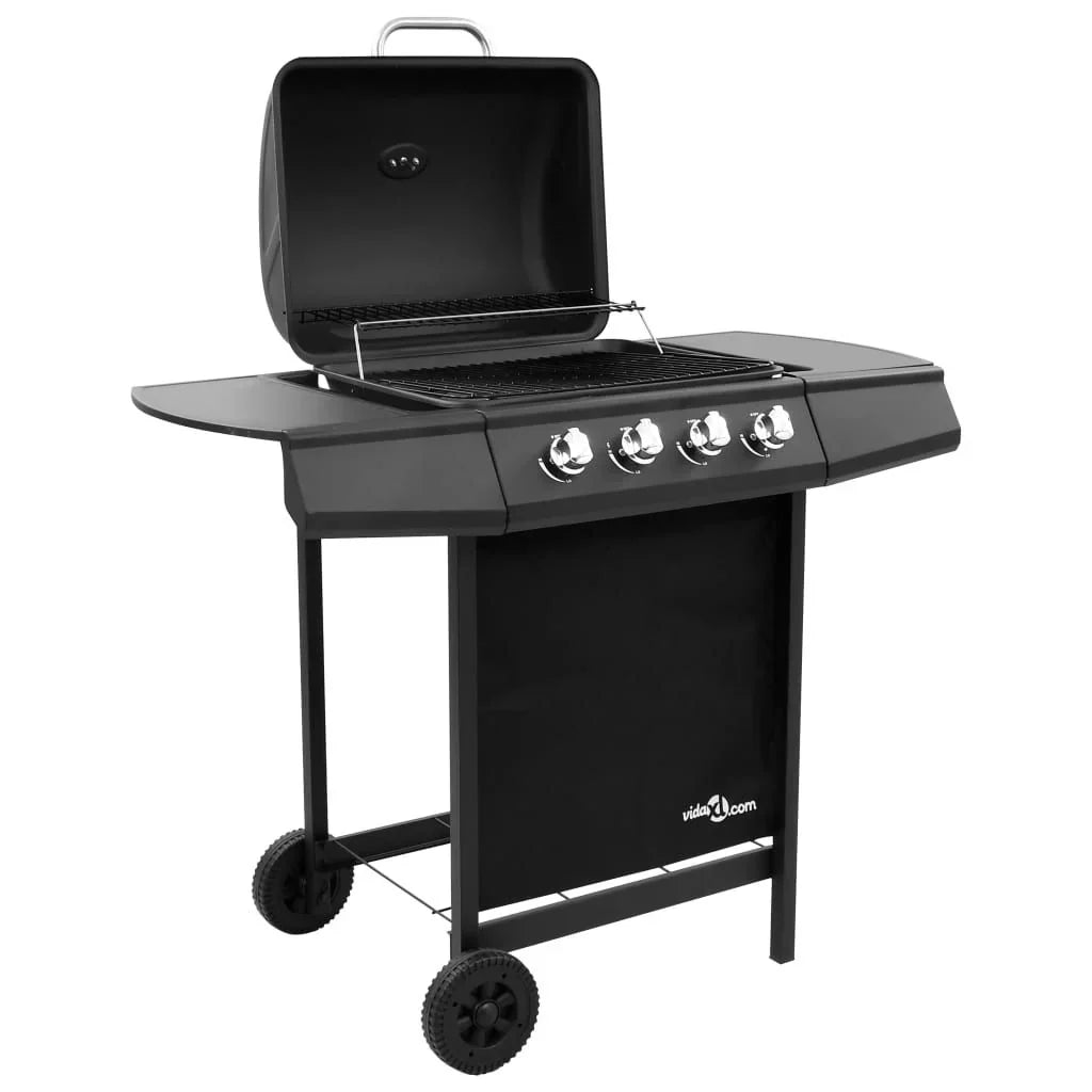 Grill Gazowy Czarny Z 4 Palnikami Vidaxl