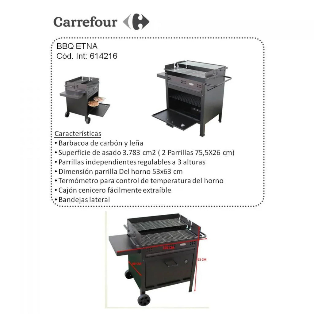 Grill węglowy z piekarnikiem Etna
