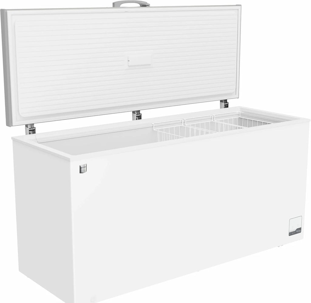 Zamrażarka skrzyniowa METRO Professional GHF2700S, 188 x 73,5 x 94,5 cm, 700 L, 125W, 3 kosze, oświetlenie LED, 6 kółek, z zamkiem, biało-szara