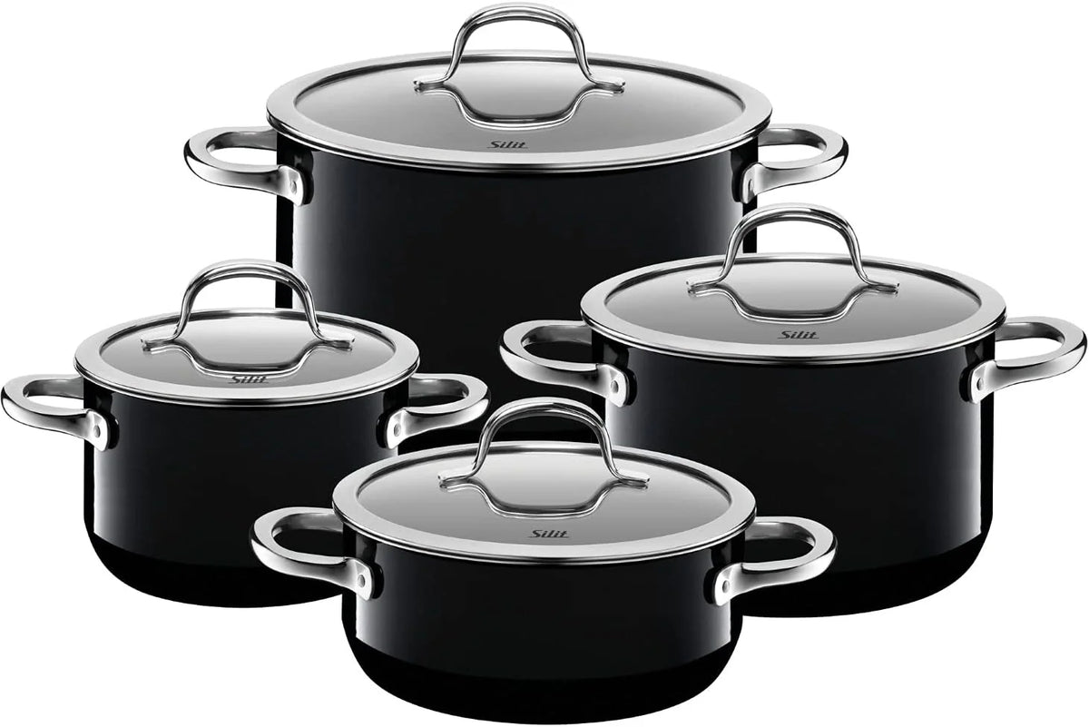 Schulte-Ufer Cookware Set, Copper, Silver, 5-Piece