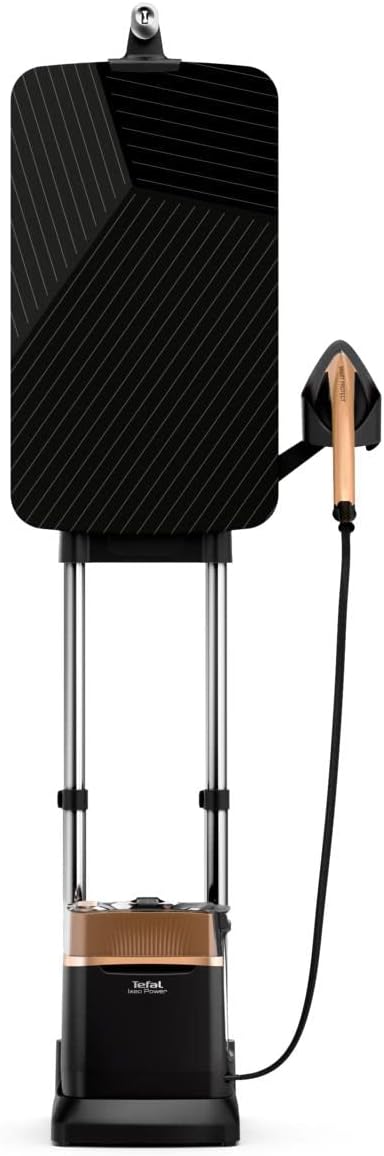 Tefal QT2020 IXeo Power All-in-One Prasownica Parowa, Stal Szlachetna Tworzywo Sztuczne, 2170 W, 1,1 L, Czarny/Miedziany