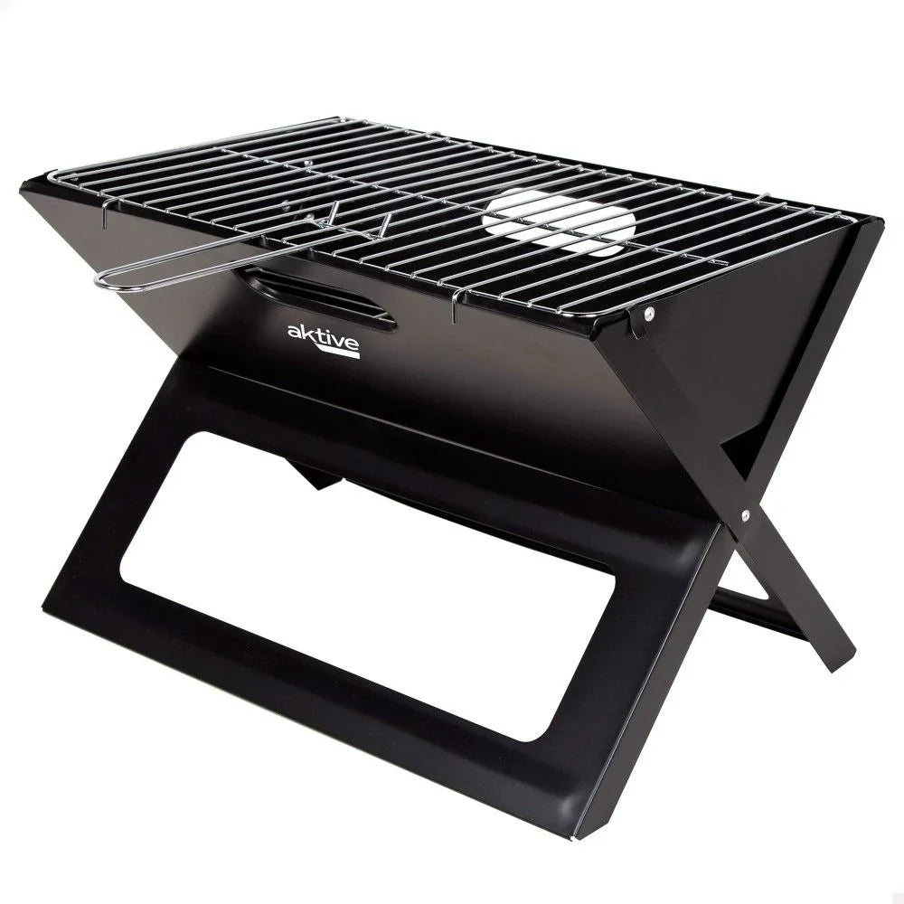Przenośny i składany grill węglowy Aktive, 45x29x30cm, stalowy, z uchwytem do przenoszenia
