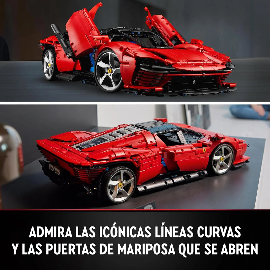 LEGO Technic Ferrari Daytona SP3, Czerwony Model Supersamochodu do Zbudowania, Skala 1:8, Kolekcjonerski Prezent dla Mężczyzn i Kobiet, Ostateczny Koncept Samochodu 42143
