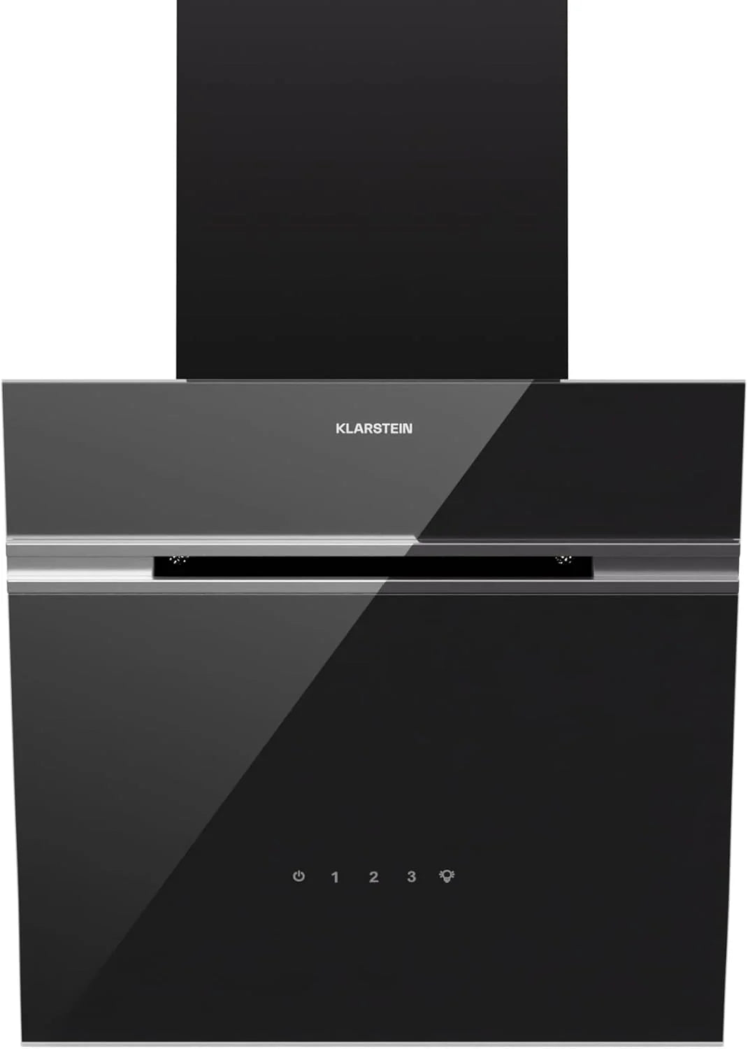 KLARSTEIN Alina Okap Kuchenny - 570 m³/h, Klasa A, LED, 54 dB, Recyrkulacja i Wyciąg, Ozdobny Okap, Sterowanie Dotykowe, Szerokość 39,8 cm, Czarny
