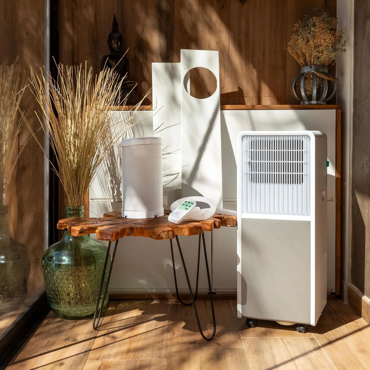 Cecotec Przenośny Klimatyzator z Pilotem i Pompą Ciepła ForceClima 9450 Style Heating, 9000 BTU, Dotykowy, Wyświetlacz LED, 5 Trybów, 2 Prędkości, Osuszacz, Timer, 16 m², Biały
