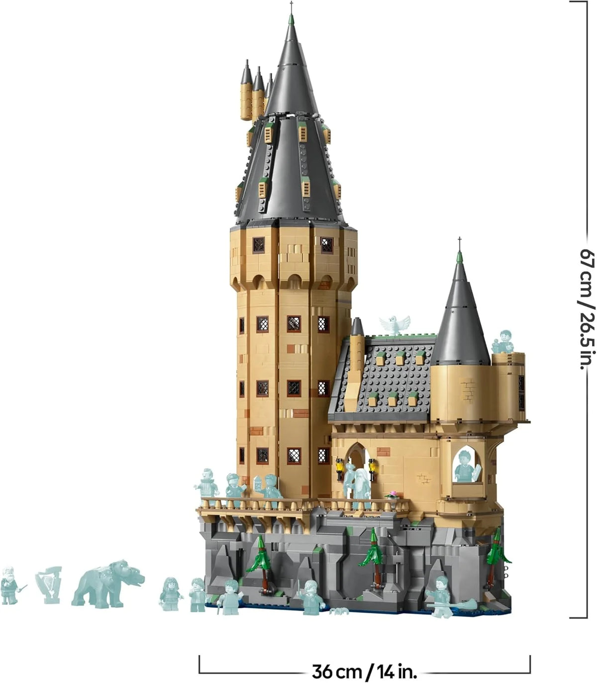 Harry Potter Zamek Hogwart: Wieża centralna — Zamek-zabawka z Komnatą Latających Kluczy i Szachami Czarodziejów — 12 minifigurek — Prezent dla dziewczynek i chłopców w wieku od 10 lat 76454