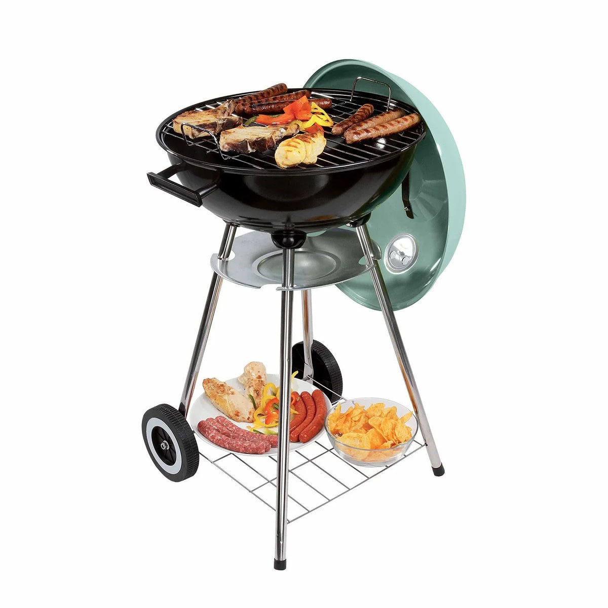 Livoo Grill Węglowy 41cm Zielony/czarny - Doc172ve