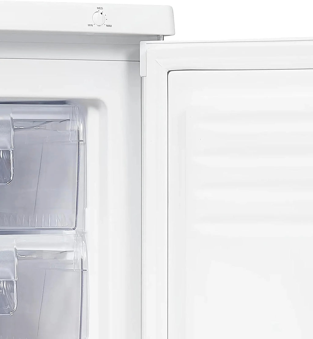 Exquisit® Zamrażarka Podblatowa 91L, Kolor Biały, Klasa E, Zamrażarka 4-gwiazdkowa, 4 Przezroczyste Szuflady, Drzwi Odwracalne, Kontrola Temperatury, Wymiary (85,5 x 55,0 x 58,0 cm)