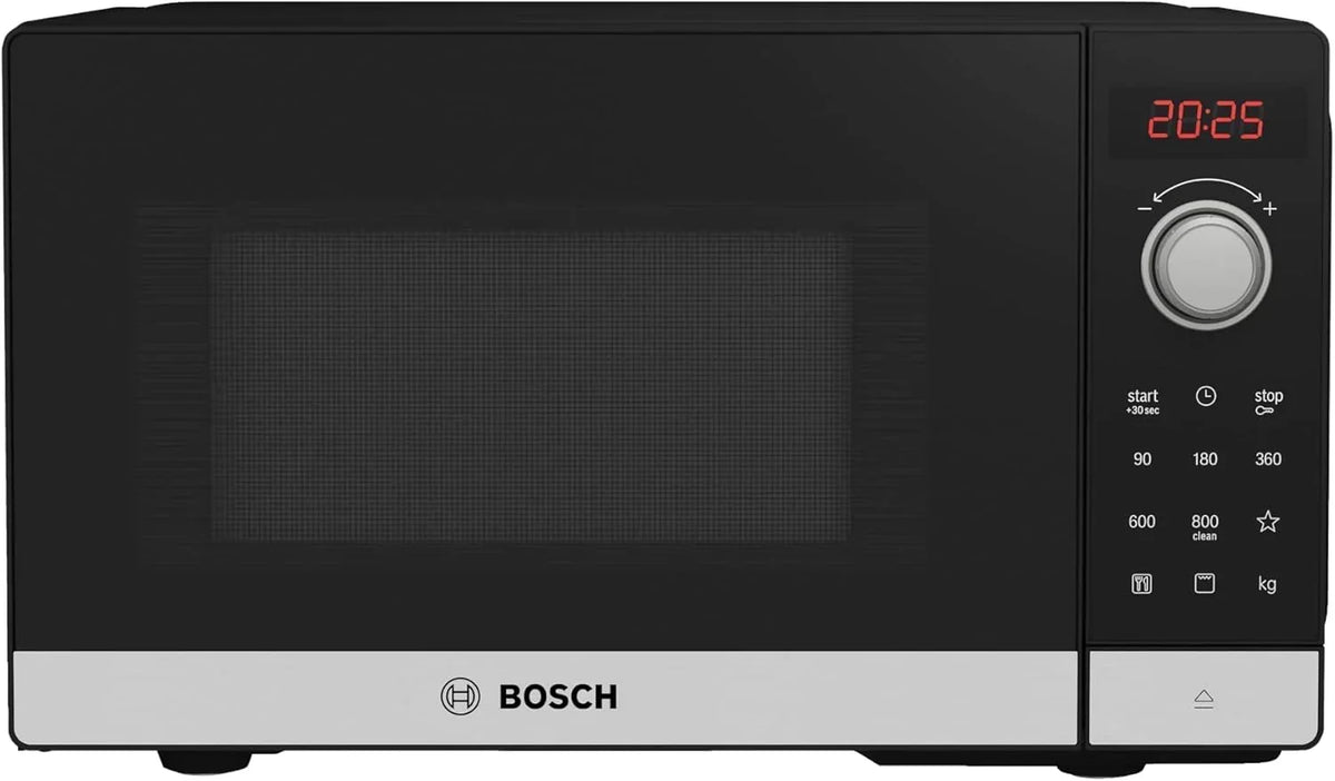 Bosch - Kuchenka mikrofalowa do zabudowy, 800 W, 20 litrów, Seria 4, Grill, Czarny/Inox, BEL523MS0