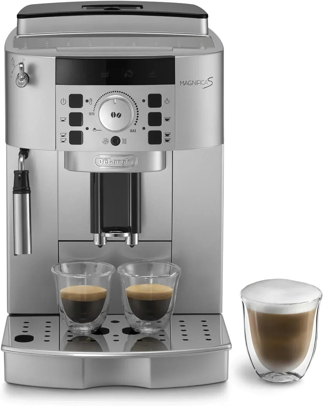 Ekspres automatyczny De'Longhi Perfetto Magnifica S Ecam 22.110.SB, ciśnienie 15 barów, 13 programów, automatyczne czyszczenie, system Cappuccino, 1.8 l, srebrny