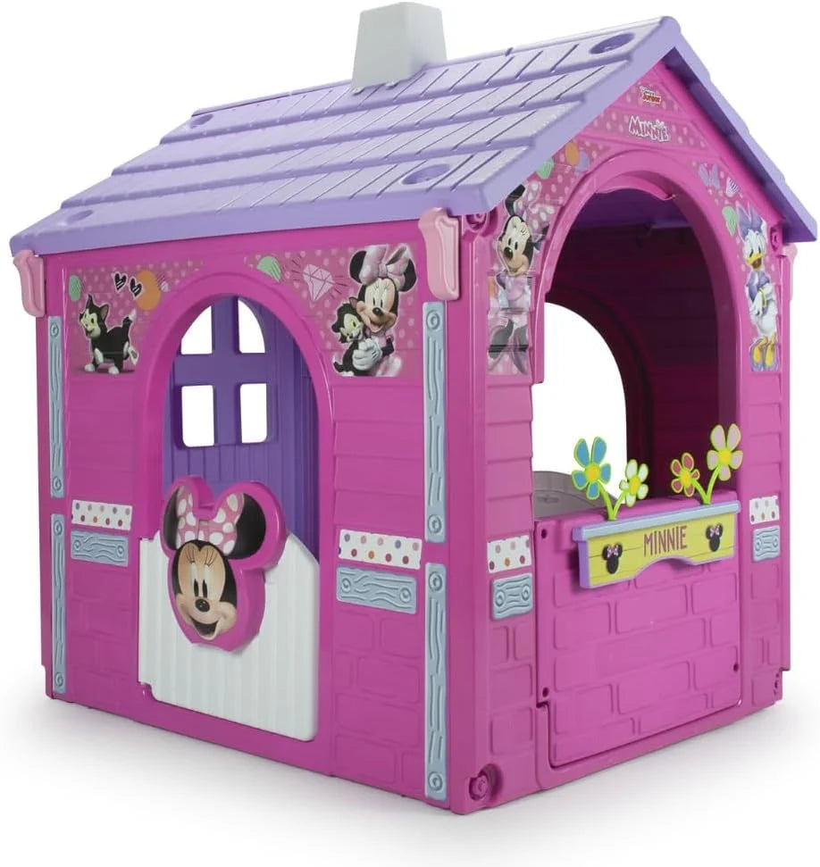 Domek Ogrodowy dla Dzieci Minnie Mouse – Zabawkowy Domek dla Dzieci 3 lata 4 lata 5 lat 6 lat z Drzwiami + Oknami i Realistycznymi Detalami – INJUSA