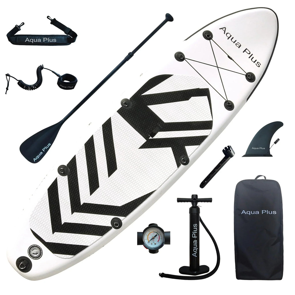 2025 Aqua Plus Deska SUP Pompowana – Grubość 15 cm, dla Wszystkich Poziomów Zaawansowania, Deska Paddleboard, ISUP z Pompką i Torbą Podróżną, Młodzież/Dorośli
