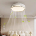 Cichy wentylator sufitowy z oświetleniem i pilotem, wentylator sufitowy bezłopatkowy z nowoczesnym oświetleniem LED, 6 dwukierunkowych prędkości, inteligentna lampa wentylatorowa z możliwością ściemniania do sypialni, salonu, biały