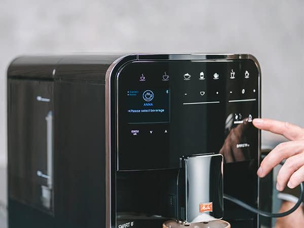 Melitta Caffeo Barista TS Smart F850-101 ekspres do kawy ze zbiornikiem na mleko, aplikacja Connect na telefon (może nie być dostępna w języku polskim), One Touch, filtrowanie Pro Aqua, srebrny