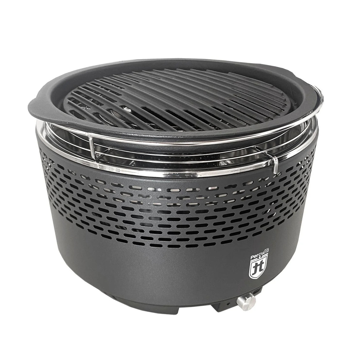 Grill Bez Dymu Percutti | Wentylator USB | Grill Węglowy Z Torbą Transportową | Szybkie i Czyste Gotowanie | Idealny Na Balkon, Kemping, Do Ogrodu Lub Na Taras