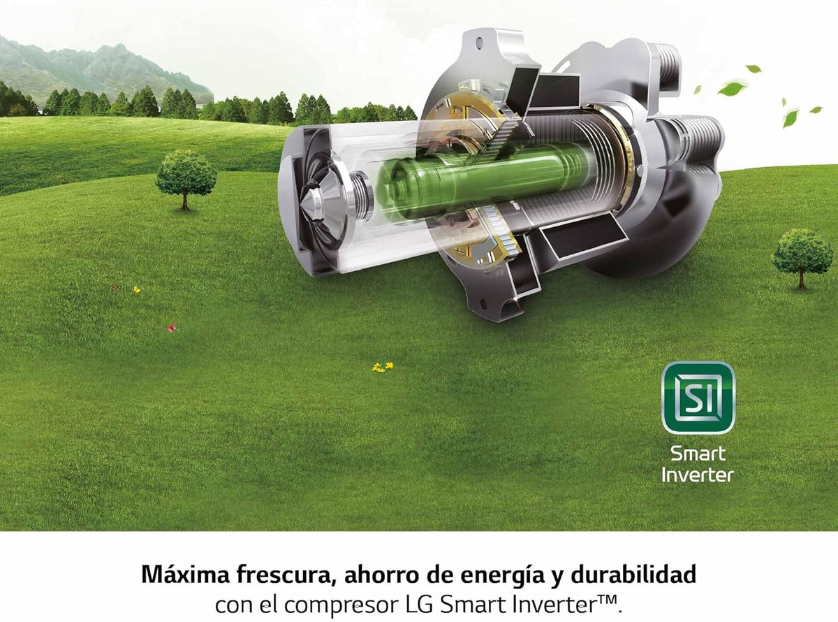GFT41PZGSZ - Chłodziarka No Frost, 1 drzwi, kompresor Smart Inverter, 355 l, 186 cm, zamrażarka pionowa z funkcją szybkiego zamrażania, kolor inox