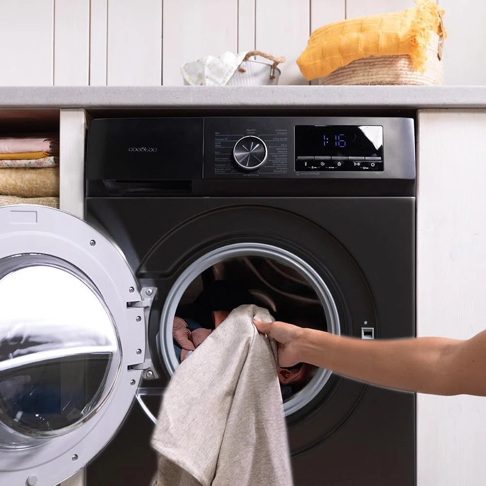 Pralka 8 kg Ładowanie Od Przodu Bolero Dresscode 8500 Inverter Steel A. 1900W, 1400 obr./min, Silnik Inverter Plus, Niskie Zużycie Energii, 16 Programów, SteamMax, Opóźnienie Startu, Stal